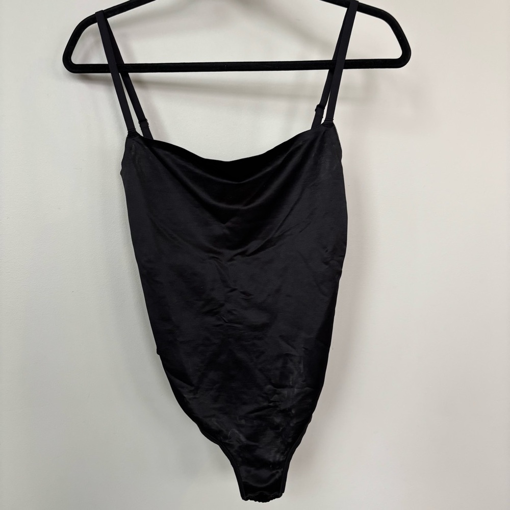 Skims‎ Black Semi-Sheer Bodysuit Size L